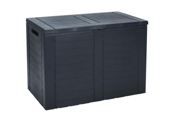 Πλαστικό Μπαούλο Αποθήκευσης Κήπου Χωρητικότητας 170lt σε Ανθρακί χρώμα, 75x44x53 cm