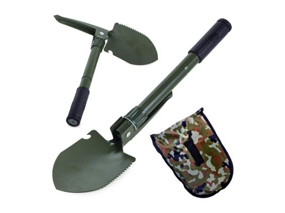 Πτυσσόμενο Φτυάρι πολλαπλών χρήσεων με Κάλυμμα σε σκούρο πράσινο χρώμα, Μήκους 41.5 cm