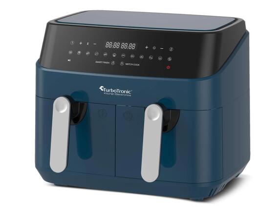 Turbotronic διπλή Φριτέζα Αέρος Χωρίς Λάδι 1600W χωρητικότητας 9L, 40x36.1x32cm, TT-DAF5 Μπλε