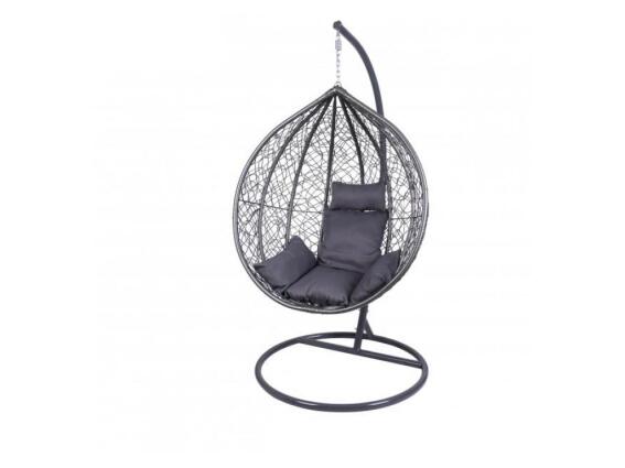 Κούνια Φωλιά με Βάση σε γκρι χρώμα, 104x63x194 cm