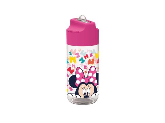 Disney Παγούρι Minnie So Edgy Bows 430ml, πλαστικό, διάφανο, 6.5x6.5x17.90 cm