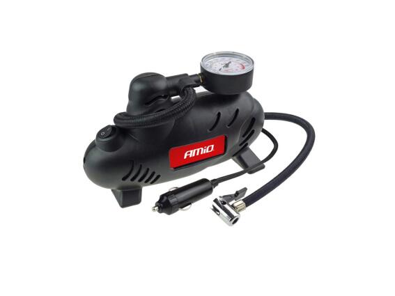 Amio Τρόμπα Αυτοκινήτου 17 bar, συμπιεστής αέρος με καλώδιο αναπτήρα 12V, 18x6.5x11 cm, 02181