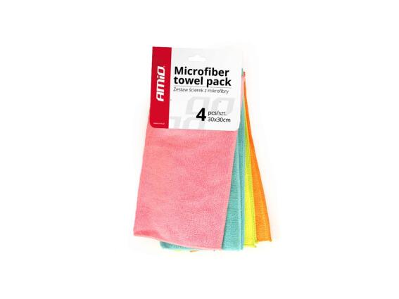 Amio Σετ Πανάκια Μικροϊνών για καθαρισμό αυτοκινήτου 4 τεμαχίων, 30x30x0.5 cm, 01046