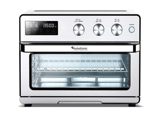 Turbotronic Ηλεκτρικό Φουρνάκι 32Lt Χωρίς Εστίες με Αέρα Ασημί