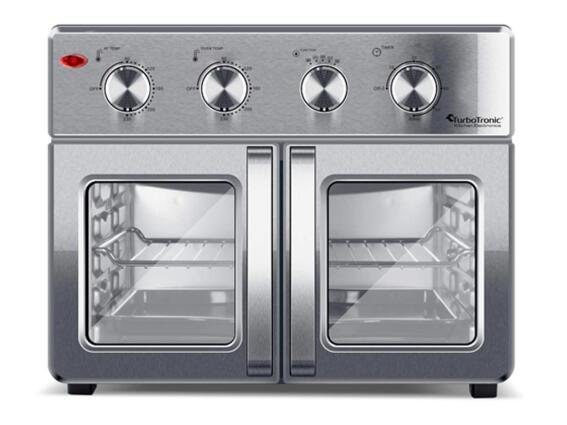Turbotronic Ηλεκτρικός Φούρνος Αέρος 32L 1700W με Έλεγχο Θερμοκρασίας 80-230°C TT-AF32MFD Ασημί