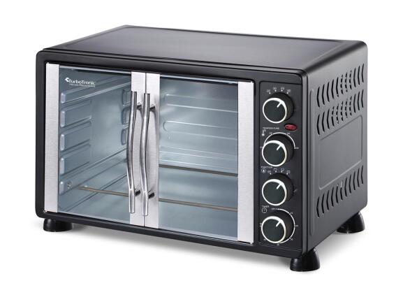 Turbotronic Ηλεκτρικό Φουρνάκι 2200W 55Lt, 36.5x56.2x40.7cm TT-FEO55 Μαύρο