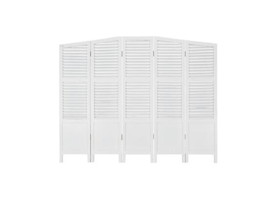 Κεφαλάρι κρεβατιού ξύλινο, σε λευκό χρώμα, 160x2.5x130 cm