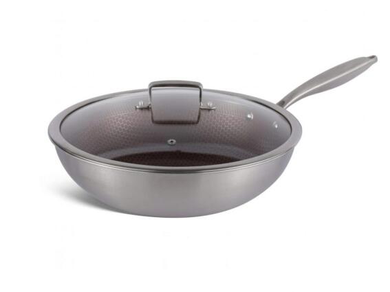 Edenberg Αντικολλητικό Βαθύ Τηγάνι Wok 30 cm με Τριπλή Κεραμική Επίστρωση Πάτο Induction, EB-14109