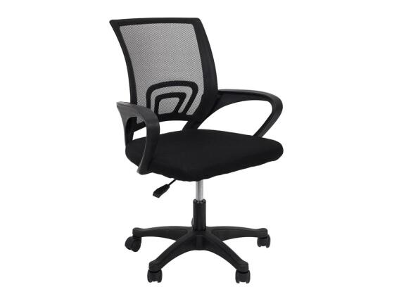 Περιστρεφόμενη Καρέκλα Γραφείου Ρυθμιζόμενου Ύψους σε Μαύρο χρώμα, 59x96x54 cm