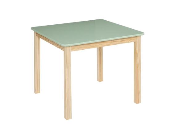 Παιδικό τραπεζάκι ξύλινο, τετράγωνο σε πράσινο χρώμα, 60x60x48 cm