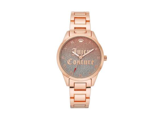 Juicy Couture Γυναικείο Ρολόι με Στρογγυλό Καντράν και Μεταλλικό Ροζ Χρυσό Μπρασελέ, JC1276RGRG