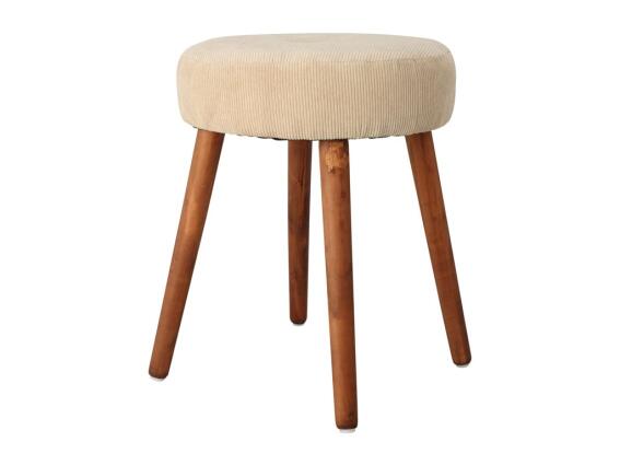 Ξύλινο σκαμπό με κάθισμα από πολυεστέρα, 35x35x45 cm