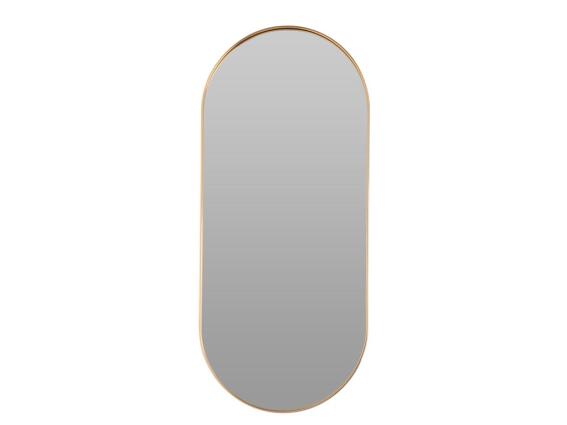 Καθρέπτης τοίχου οβάλ με χρυσό μεταλλικό πλαίσιο, 32x1.5x72 cm