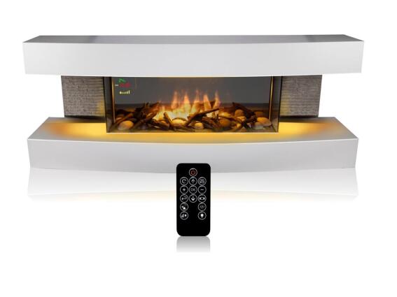 Classic Fire Montreal Επιδαπέδιο Ηλεκτρικό Τζάκι 2000W 119.8x30cm Λευκό