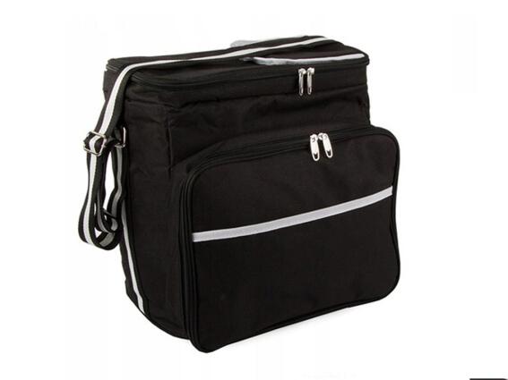 Aria Trade Ισοθερμική Τσάντα Πικ Νικ με Διάφορες Θήκες Οργάνωσης 24x33x33cm Μαύρο