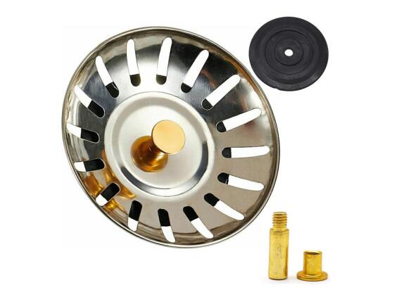 Φίλτρο Νεροχύτη Σίτα Αποστράγγισης από Ανοξείδωτο Ατσάλι, σε Ασημί χρώμα