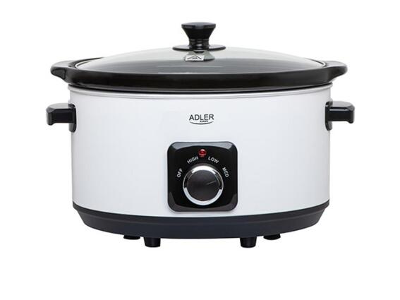 Adler AD 6413W Ηλεκτρική Γάστρα Slow Cooker 5.8lt 290W Λευκή