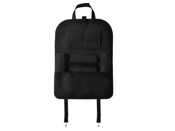 Οργανωτής Αυτοκινήτου Θήκη Πλάτης Καθίσματος Προστατευτικό από Τσόχα, σε Μαύρο χρώμα