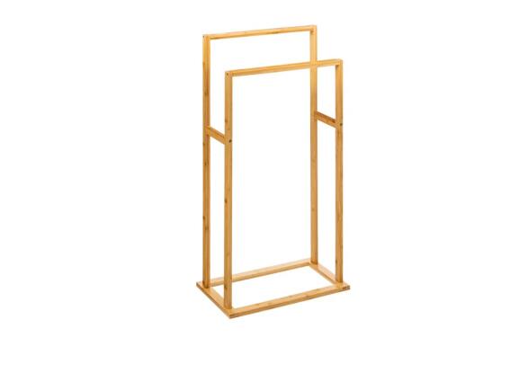 Ξύλινη Κρεμάστρα Μπάνιου από Bamboo με 2 μπάρες, 42x24.2x81.5 cm