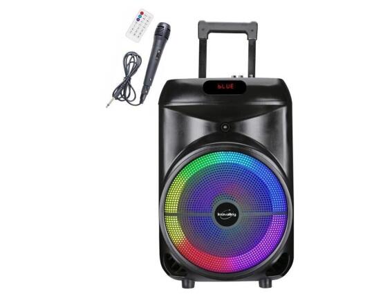Φορητό Ηχείο Τρόλεϊ 700W με Karaoke με Eνσύρματο Μικρόφωνο Βluetooth και Led Φωτισμό