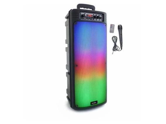 Inovalley Φορητό Σύστημα Karaoke με Ενσύρματo Μικρόφωνo KA23-FIRE Μαύρο