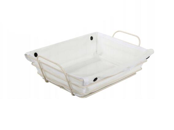 Μεταλλικό Καλάθι Γενικής Χρήσης Για Τη Κουζίνα, 22x15.5x6.5 cm Λευκό