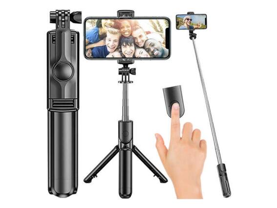 Selfie Stick με Τρίποδο και Τηλεχειριστήριο Bluetooth Και Δυνατότητα Περιστροφής 360°