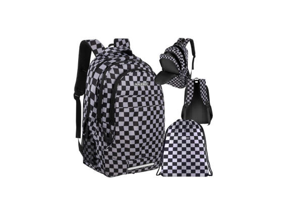 Σακίδιο Πλάτης 30L με Τσάντα Παπουτσιών σε στυλ Σκακιέρας
