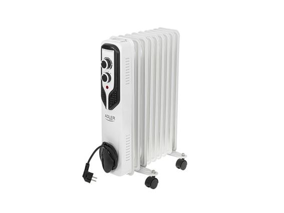 Adler Καλοριφέρ Λαδιού 2000W με 9 Φέτες 41x24x55 cm AD 7816 Λευκό