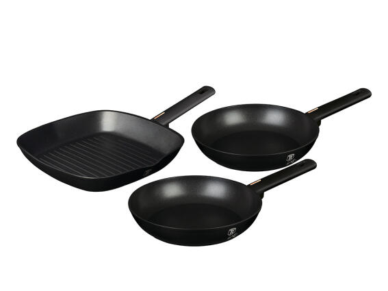 Berlinger Haus Σετ Τηγάνια 3 τεμαχίων και Γκριλ με Μαρμάρινη Επίστρωση, BH-7096 Monaco Collection