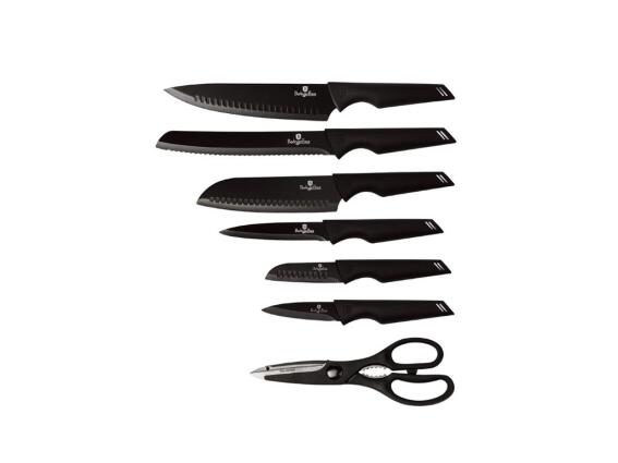 Berlinger Haus Σετ Ανοξείδωτα Μαχαίρια Κουζίνας 7 Τμχ, Black and Silver Colection, BH-2689