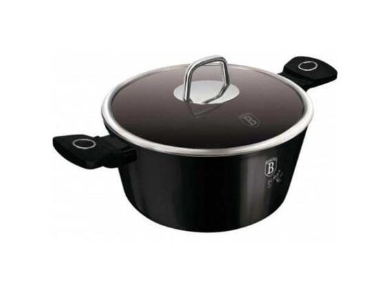 Berlinger Haus Αντικολλητική Kατσαρόλα 24cm Χωρητικότητας 4.1lt, Black Vantage Collection,BH-8225