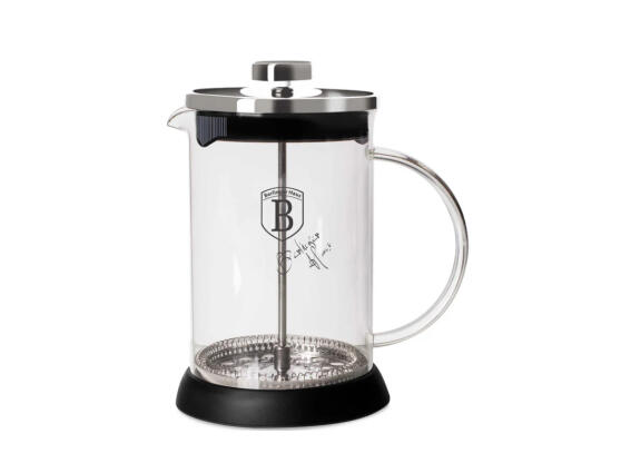 Berlinger Haus Χειροκίνητη Καφετιέρα Γαλλικού Καφέ Και Τσάι 600 ml, BH-6302A Black Silver Collection