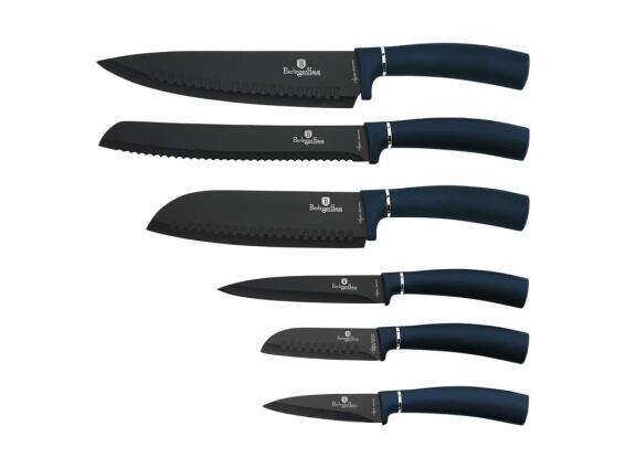 Berlinger Haus Σετ Μαχαίρια Κουζίνας 6 τεμαχίων Αντικολλητικά, Metallic Line Aquamarine, BH-2514N