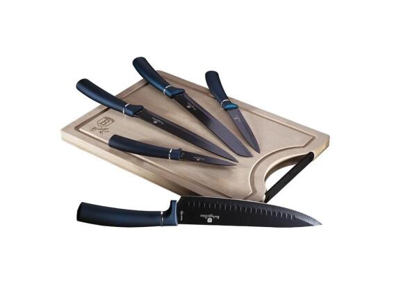 Berlinger Haus Σετ Μαχαίρια Κουζίνας 5 Τεμ. με Πάγκο Κοπής, Metallic Line Aquamarine, BH-2553AN