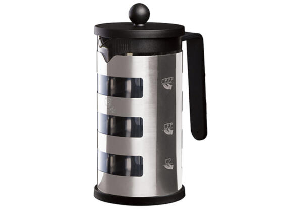 Berlinger Haus Χειροκίνητη Γυάλινη Καφετιέρα Φίλτρου 600ml με Λαβή, Black Silver Collection BH-7806
