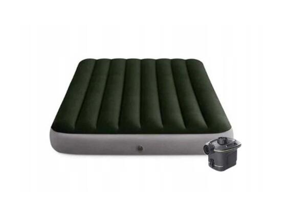 Intex Φουσκωτό Στρώμα Ύπνου Υπέρδιπλο με Ηλεκτρική Τρόμπα Prestige Downy Queen, 203x152x25 cm, 64779