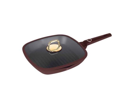 Berlinger Haus Αντικολλητικό Τηγάνι Γκριλ (Grill) με Καπάκι 28cm, Leonardo Collection, BH-8037