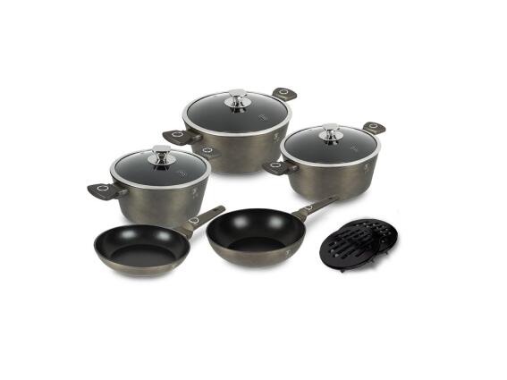 Berlinger Haus Σετ Μαγειρικά Σκεύη 10 Τμχ Αλουμινίου, Crystal Collection, BH-7773