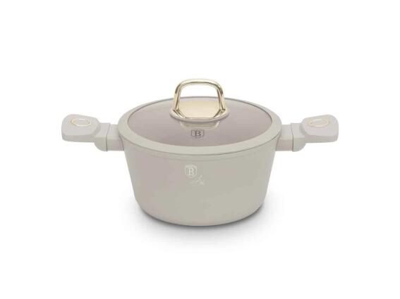 Berlinger Haus Ρηχή Κατσαρόλα με καπάκι 20 cm σε ματ κρέμ χρώμα, Sahara Collection BH-8070