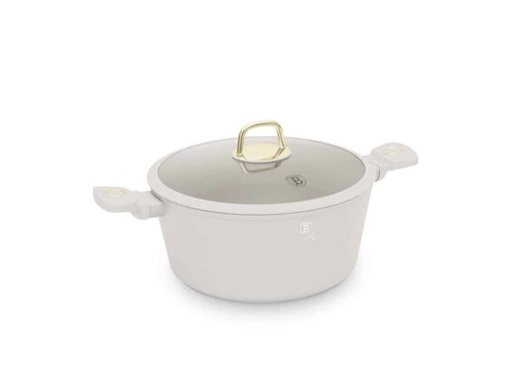 Berlinger Haus Κατσαρόλα με καπάκι 28 cm σε ματ κρέμ χρώμα, Sahara Collection BH-8072
