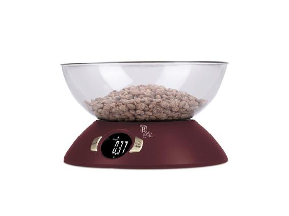 Berlinger Haus Ψηφιακή Ζυγαριά κουζίνας με Μπολ σε Μπορντό χρώμα, Leonardo Collection BH-9615