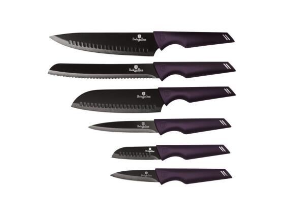 Berlinger Haus Σετ Μαχαίρια 6 τεμαχίων από ανοξείδωτο ατσάλι, Purple Eclipse Collection BH-2597