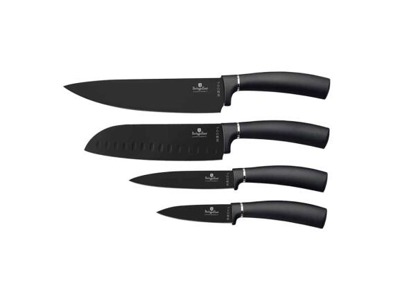 Berlinger Haus Σετ Μαχαίρια 4 Τεμ από Ανοξείδωτο Ατσάλι, Metallic Line Carbon Pro Edition BH-2888