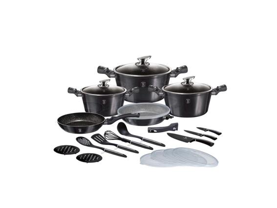 Berlinger Haus Σετ Μαγειρικά Σκεύη 22 Τεμ από Αλουμίνιο, Metallic Line Carbon Pro  BH-7181