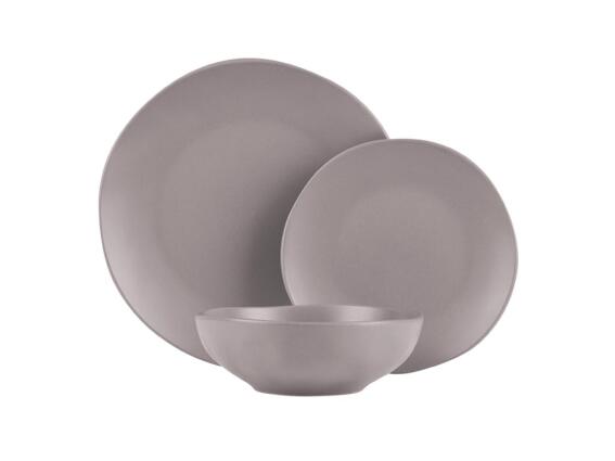 Berlinger Haus Κεραμικά Σετ Σερβίτσια Φαγητού 18 τεμ σε Ματ Γκρι Χρώμα, Taupe Collection, BH-10023