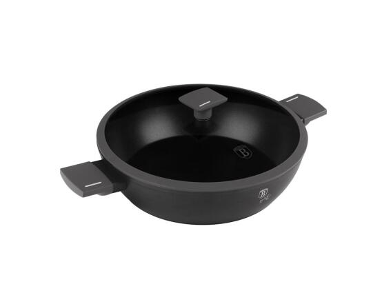 Berlinger Haus Αντικολλητική Ρηχή Κατσαρόλα 30cm με Γυάλινο Καπάκι, Anthracite Collection BH-8129