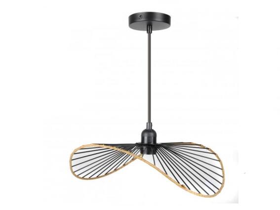 Μεταλλικό Κρεμαστό Φωτιστικό Οροφής σε Μαύρο Χρώμα, 35x10 cm