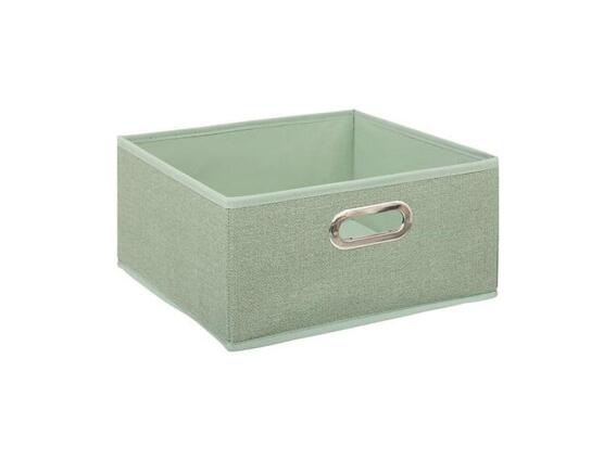 Πτυσσόμενο Υφασμάτινο Κουτί Αποθήκευσης με Λαβές σε Πράσινο Ανοιχτό, 31x31x15 cm