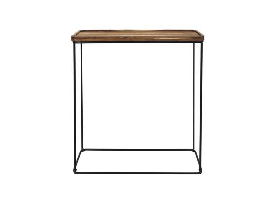 Έπιπλο Εισόδου Κονσόλα από Ξύλο Ακακίας και Μέταλλο, 80x82x30 cm